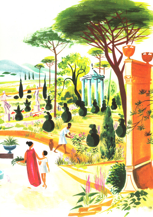 adelphe:Gardens Through the Ages by Marcelle Verite with illustrations by Elisabeth Ivanovsky, 1964