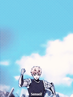 mikacchii:  smol Genos hurrying to check up on his master 