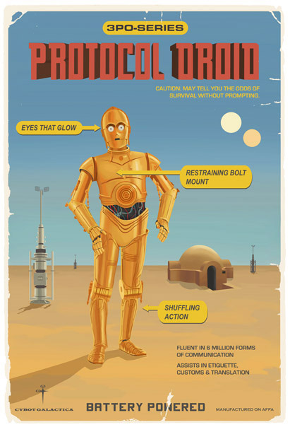 crossedoutkim:  R2D2 &amp; C3PO by Steve Thomas