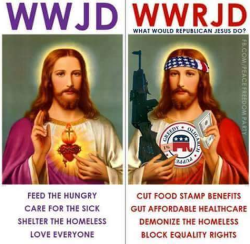 I know a lot of people will be offended by this, but it’s truly how I see the Republican Party and it’s alliance with the religious right.  These are all Republican policies and the Republicans have enormous support among people who define themselves