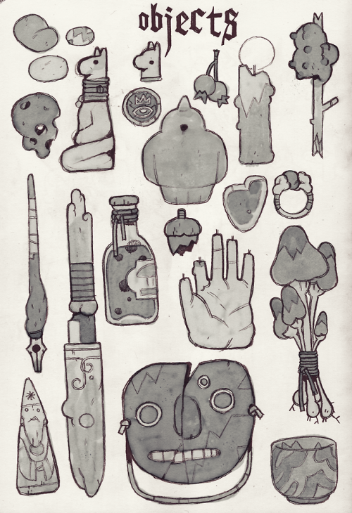 idle doodles of cursed and forgotten objects