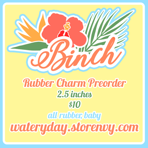 put up a few new things in my store. rainbow pin preorders and rubber charm preorders, as well as my