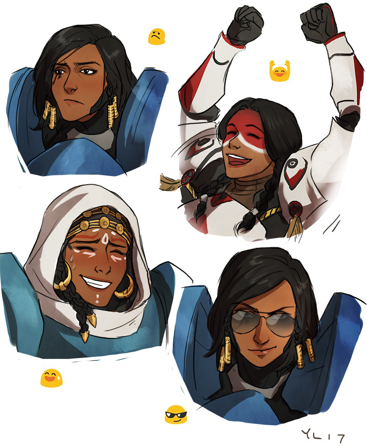 korr-a-sami:  spader7:  emoji challenge: pharah edition  @nikanono  