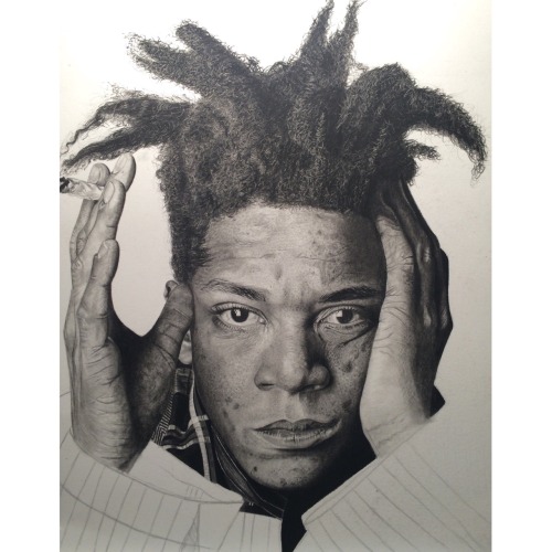 More work on my Basquiat drawing. ✌️