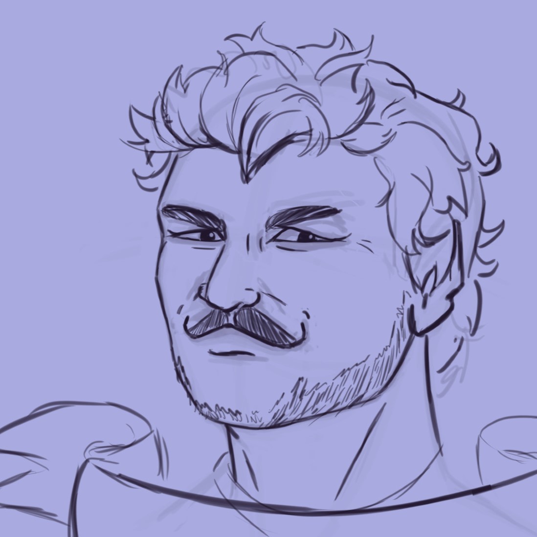 I may have an idea for a thing. This smug man is just so fun to draw and as such I must draw him. 