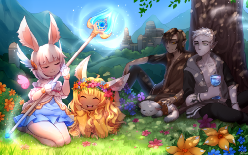 My entry for summer Loading screen contest 2017 ;w;It turned out brighter than I expected but welp I