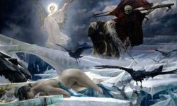 artbeautypaintings:  Ahasuerus at the end of the world - Adolf Hirémy-Hirschl 