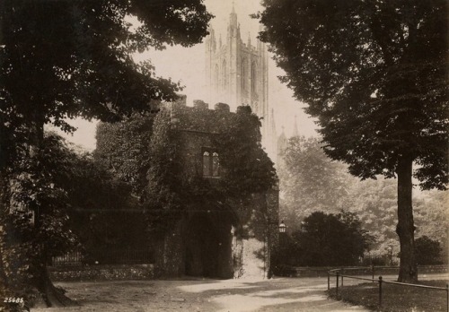 dame-de-pique:Canterbury Cathedral, North Gate, c.1880