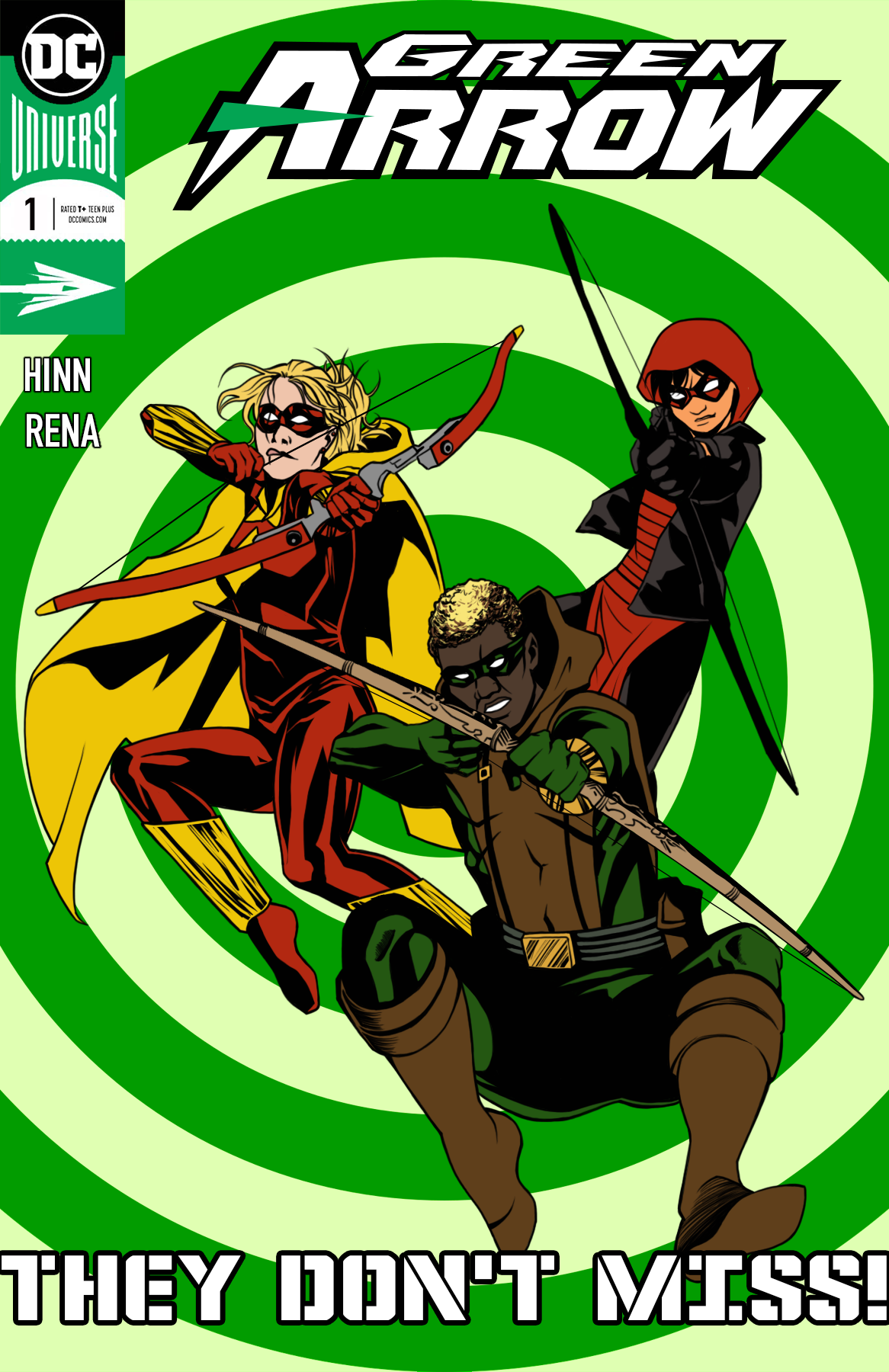 Green Arrow (Oliver Queen) and Speedy (Mia)