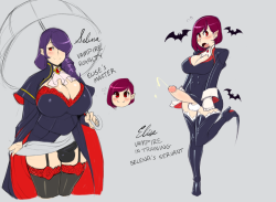 short-blue-imp: A concept I worked out tonight for a potential VN or Adventure/Puzzle H-Game about Futa Vampires or something  I’d play it&hellip;