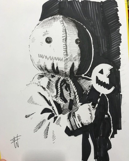 Sketch done today at #motorcitycomiccon really pleased with this one. Ive never seen Trick r Treat a