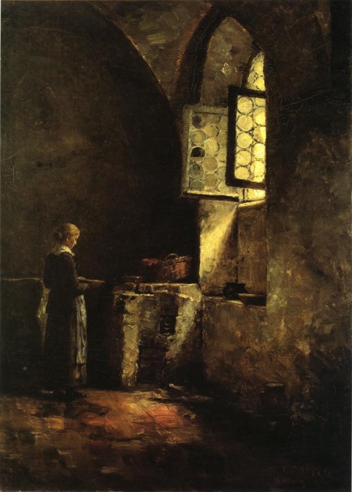 Theodore Clement Steele: A Corner in the Old Kitchen of the Mittenheim Cloister (1883)