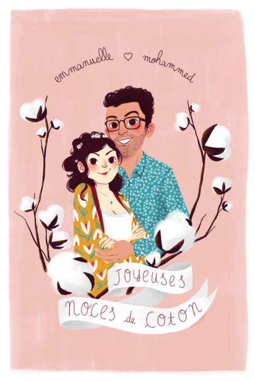 I did this lovely illustration for my dear friends’ 1st year anniversary ! What a pleasure to 