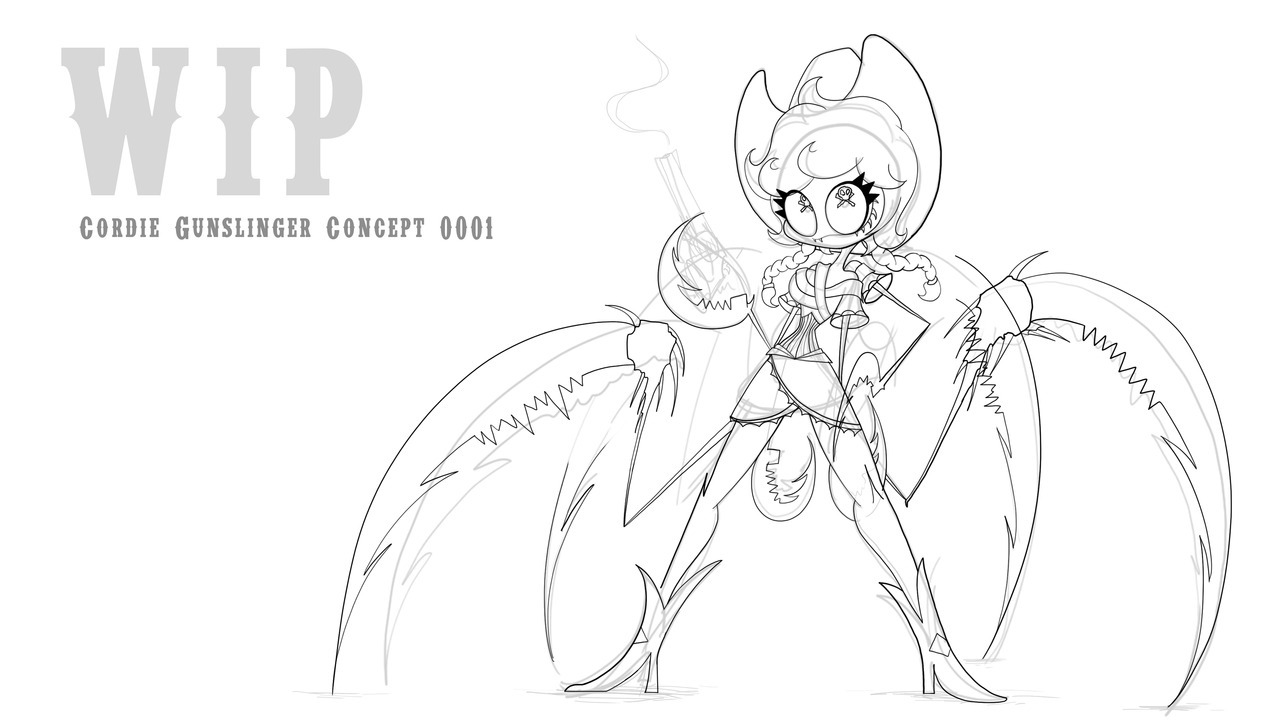liamvickersanimation: Cordie Gunslinger Concept 0001 At SOME point we’ll need Cordie