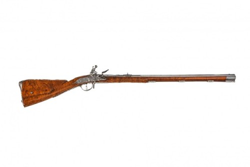 Breechloading flintlock rifle crafted by George Grebe of Kassel, circa 1690.from Peter Finer