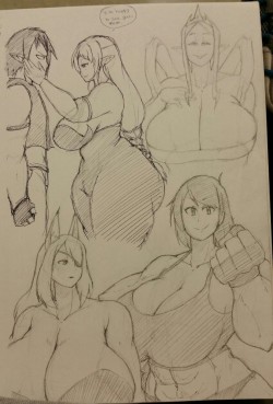 overlordzeon:  Just some random doodles from the sketchbook. Also, I wanted to change Helen’s hairstyle because I like this new look than the old one she had. 
