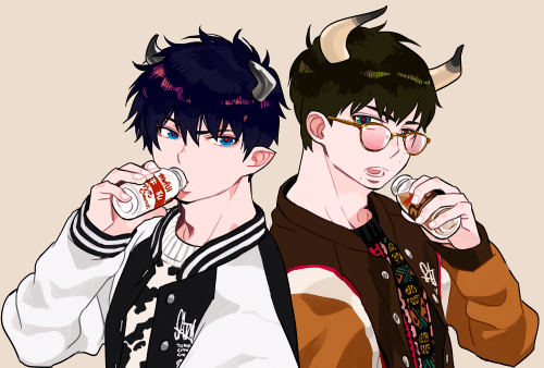 ★{ Ao no Exorcist / 青の祓魔師 }★↳ Also she did a version of just Rin & Yukio I believe for their bir