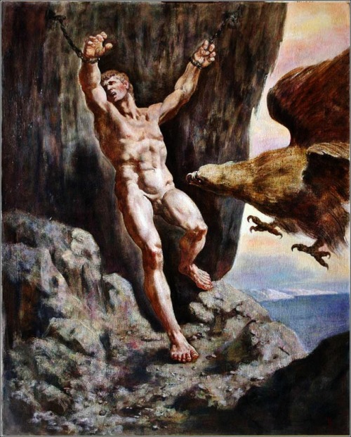 hadrian6: Prometheus.  1983. Phaizulline Ilyas. Russian. 1950 -   oil on canvas. http://hadrian6.tumblr.com 
