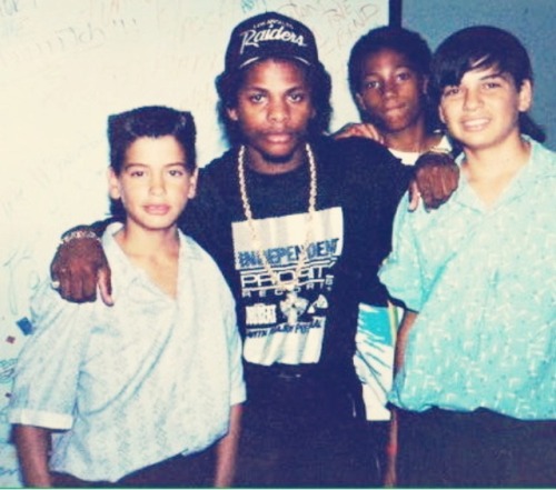 Eazy with some fans, circa 1980s 