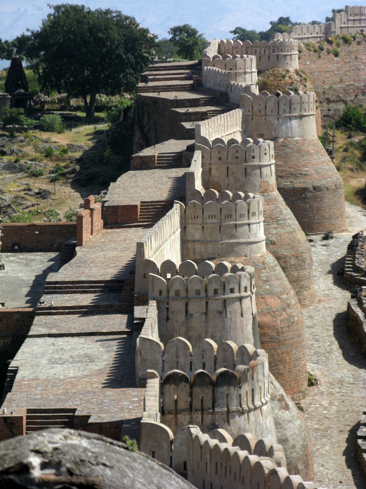 aadhuu:  The Kumbalgarh Fort Wall; second only to the great wall of china in length.