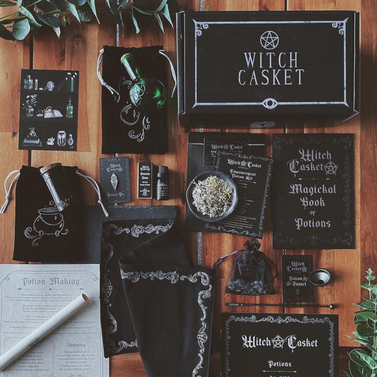 Mysterious witchy subscription box  witch casket unboxing 🌙 charms and  enchantments 