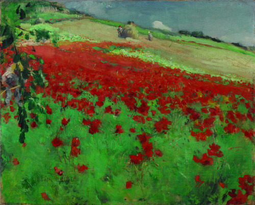 William Blair Bruce - Landscape with Poppies (1887)