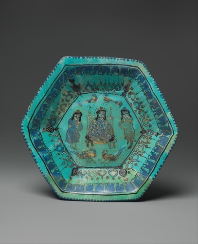 Bowl with Enthroned Figure, Attendants, and Peacocks, Metropolitan Museum of Art: Islamic ArtH. O. H
