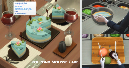 May 2022 Recipe_Koi Pond Mousse Cake  ※ Need Recipe Pack Mod Latest Version (22.05.05 version) ※  [R