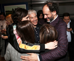 tchalametdaily:    Timothée Chalamet &amp; His Family &amp; Luca Guadagnino@ The Sony Pictures Nominee Dinner | March 3, 2018   