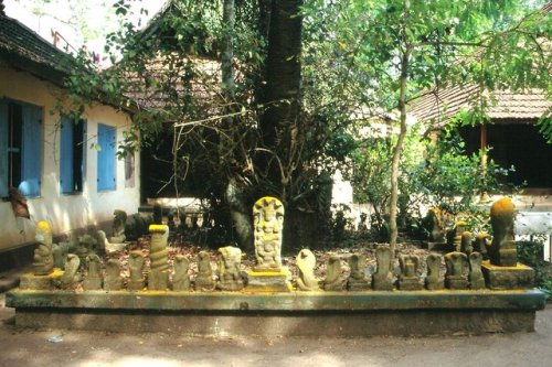 Nagakals and sacred tree, Kerala