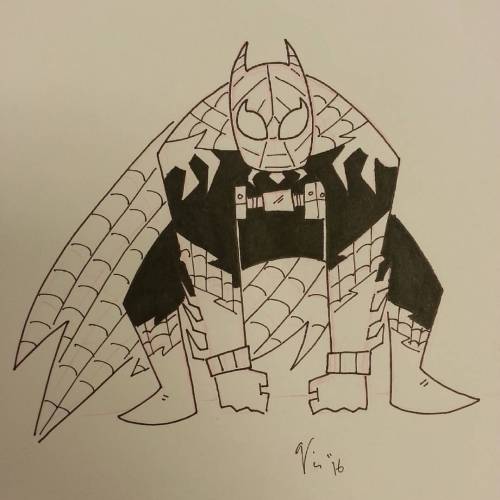 …aaand another mash-up: Spider-Bat. Pretty much all suggestions involved Spider-Man haha. #am