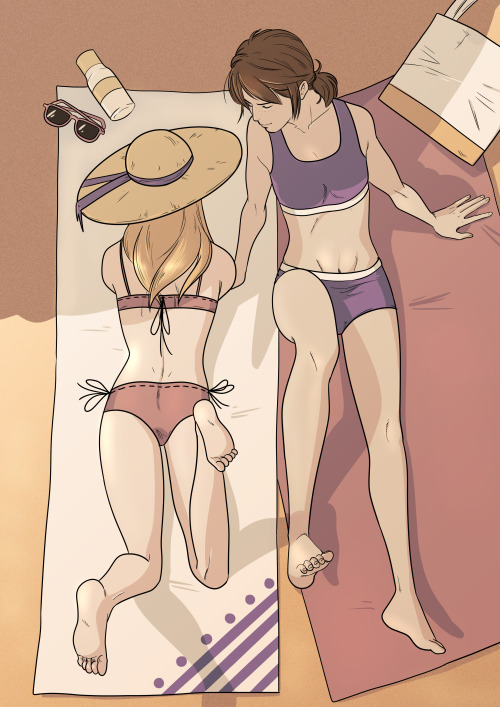thebritishteapot:Yumikuri at the beach for my patrons!Become a patron to request art
