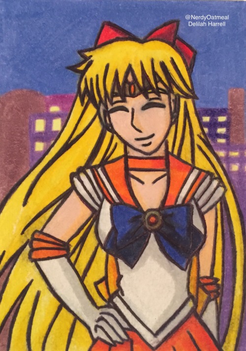 nerdyoatmealart:I finally got a chance to draw Sailor Venus recently! She’s definitely my favo