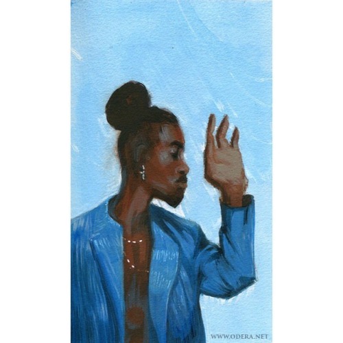 Felt antsy about not moving paint around, so here is a small sketch of the one and only @kwaye. Kway