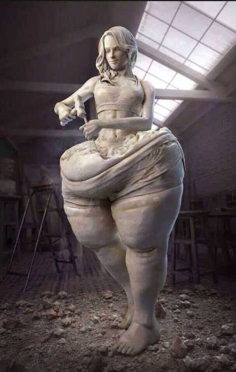 I have no idea who’s sculpture this is, but I LOVE and admire this! Coming from someone who’s lost over 100 lbs and continues to fight it daily, this sculpture is very touching and meaningful! 💓