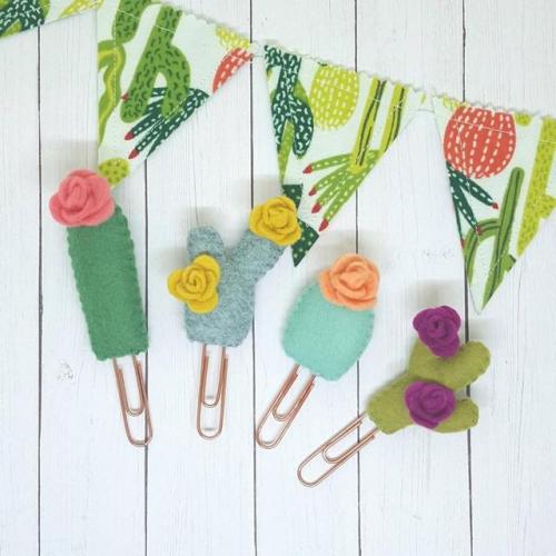 Cactus Planner Clips //ForeverFeltDesigns