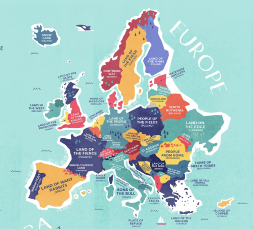 theseromaniansarecrazy: This map is fantastic: it shows the literal meaning of every country&rs