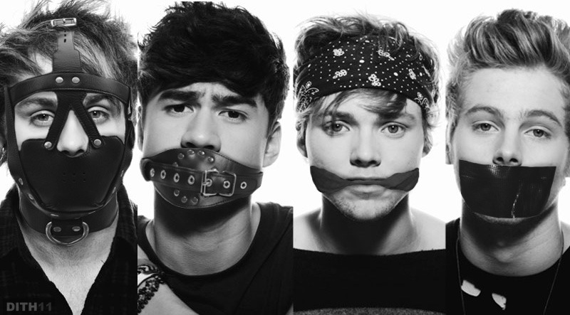 gaggedchav: 5 Seconds of summer bondage…  Tape Gag - Luke Hemmings…  Cleave Gag