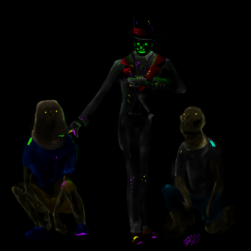 sonderingtrashcompactor: Oswald the Outrageous and two of his ghoul buddies@smudgeless sorry i was g