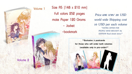 three-musqueerteers: It’s the time! We are opening pre-orders for Pulse Vol. 1 AND vol. 2 English edition! size: A5 & 252 pages (v1 eps 1-10, v2 eps 11-20) Price: ฤ / 690 THB Worldwide Shipping: บ (airmail) Time: starts now until we will get