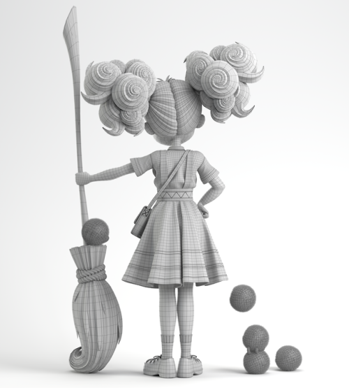 Spiraling Witch Encyclopedia -“Little Witch Marie”3D Sculpt by Jaeyeon NamConcept by hon