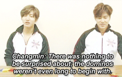 :  an unimpressed changmin tells his hyung the cold hard truth           