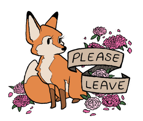 eglads: eglads: can’t stop drawing rude foxes stickers and shirts on [redbubble]