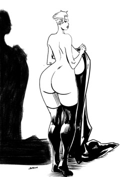 onesheeparmy:  pre-sleep sketch. Tessa, her butt, and some sideboob.  Website / Shop  ;9