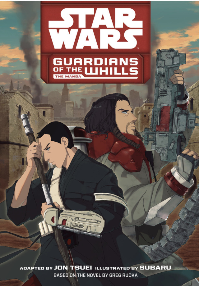 Cover of Guardians of the Whills: The Manga (2021) featuring Baze and Chirrut.