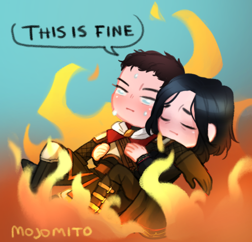 mojomito:This is fine, right? Characters from @stdennard‘s Witchlands!