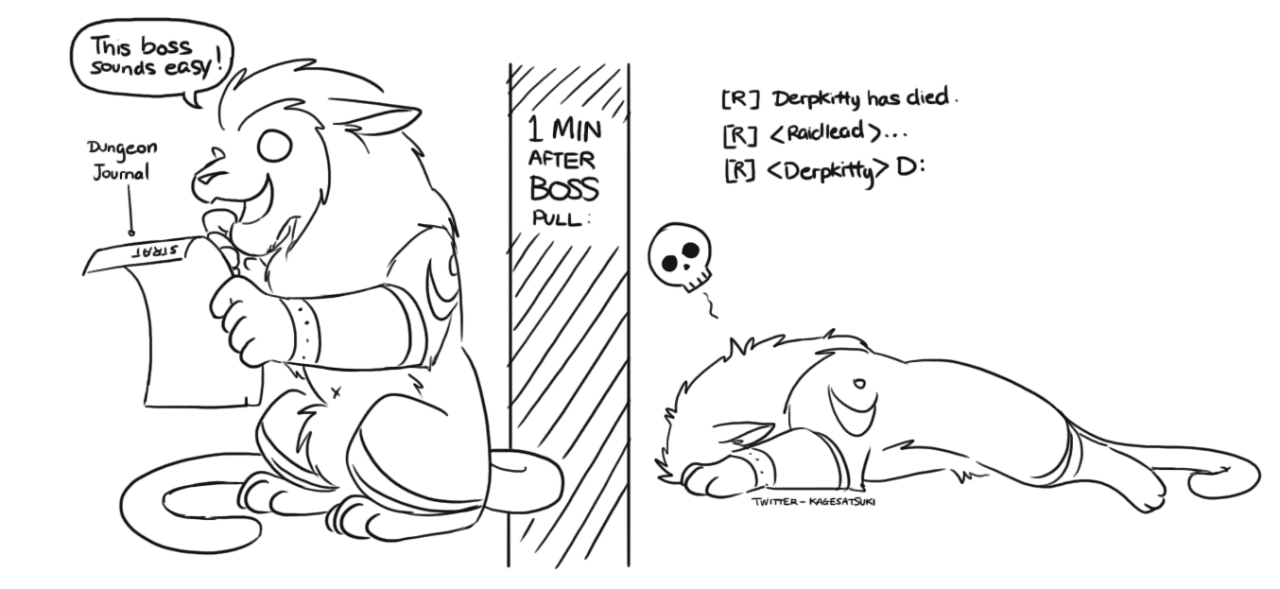 kagesatsuki:  Famous last words. #Warcraft #raiding Tweet  Me reading dungeon journal