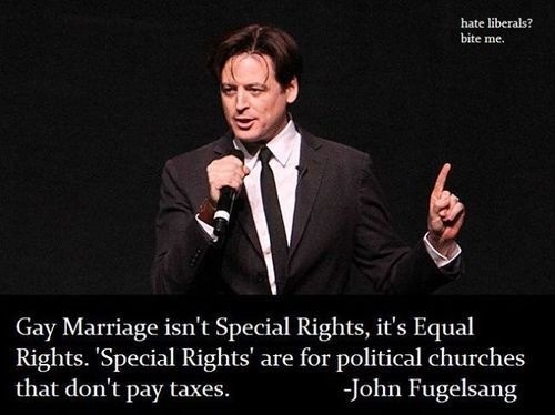 skepticalavenger:  &lsquo;Special Rights&rsquo; are for political churches