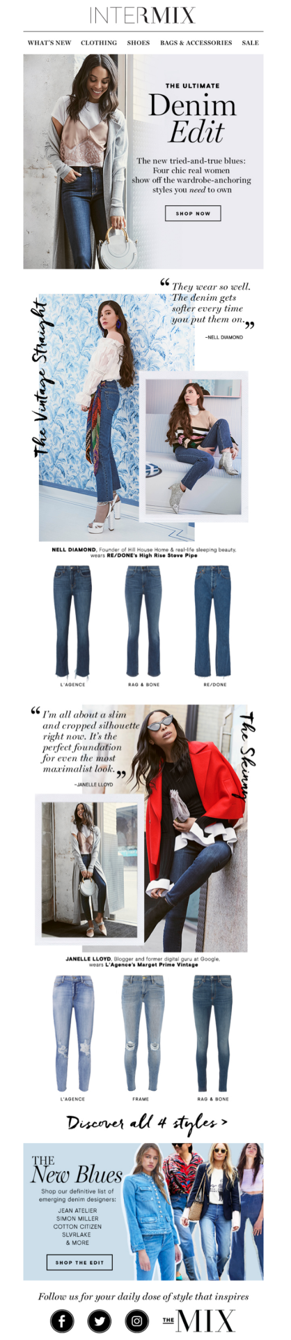 Portico rent trængsler SARA JANE MCLAUGHLIN — INTERMIX Digital design for 2018 Denim Guide...