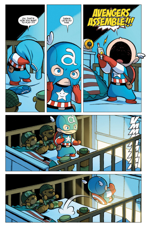 optimysticals:  sirenkari:  aenariasbookshelf:  got-avengers:  Baby Avengers Assemble!!!!  OMG this is the cutest thing I’ve seen in ages!  The nest-to-last image is a (wonderful!) fanart by Tsuki-Nekota!  I’ve never seen the end of this until today.So